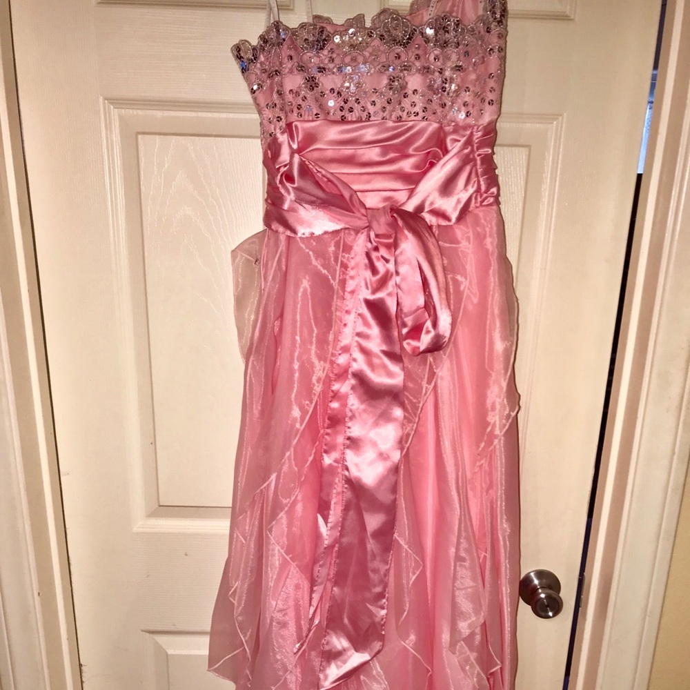 Pink sequin Princess PROM DRESS - Picture 5 of 8